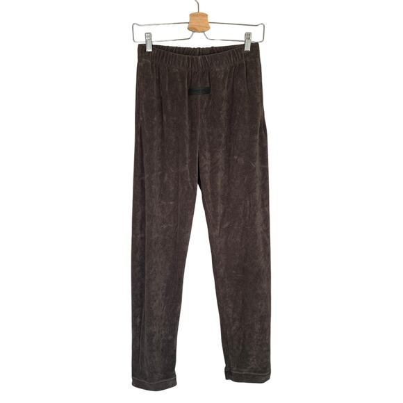 Fear Of God Essentials Brown Terry Resort Lounge Pants Logo Women's Size XS FOG - Picture 2 of 13